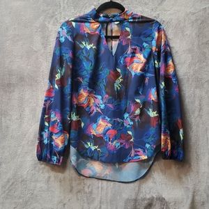 Water color print blouse